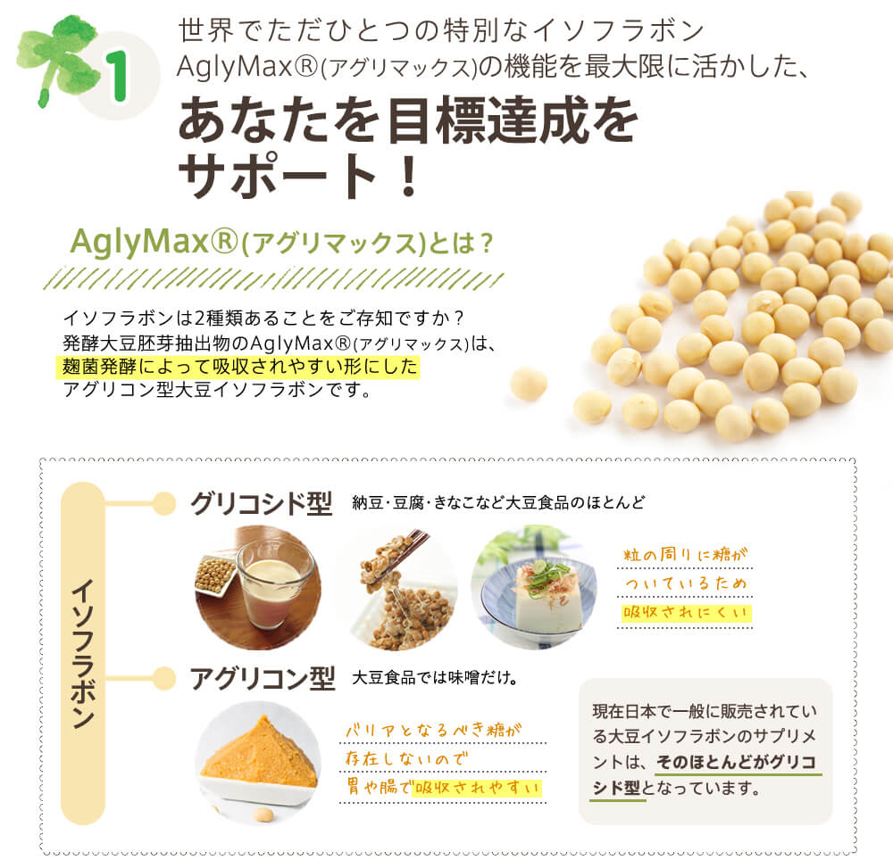 アグリマックス アグリコン型イソフラボン 配合 イソラ お得な3ヶ月分